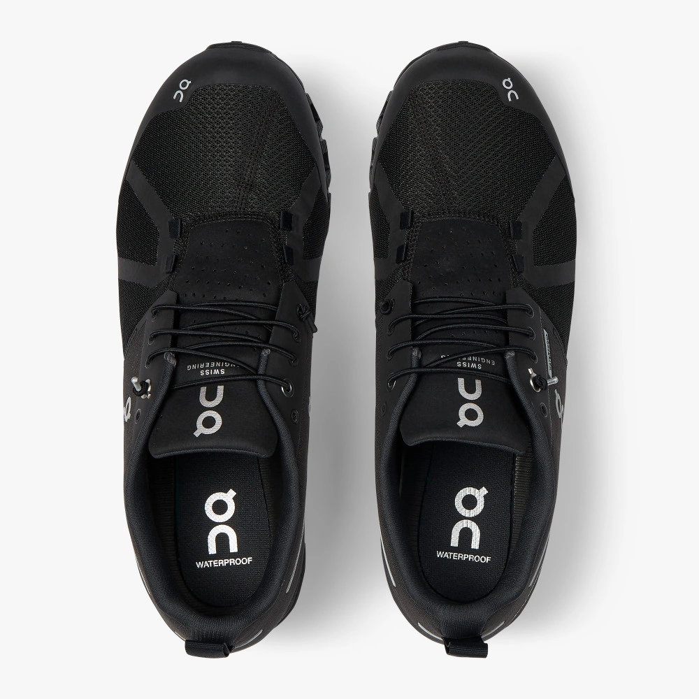 ON Running Cloud Waterproof: Swiss Sale! Løbesko til mænd, perfekt til løb i vådt vejr. Cobble/Lunar farver.